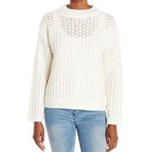 Rebecca Taylor winter white chunky knit sweater